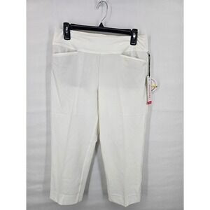 Tail Activewear Mulligan Golf Crops White Slimming UPF 50 Pants GX4353001 Size 8